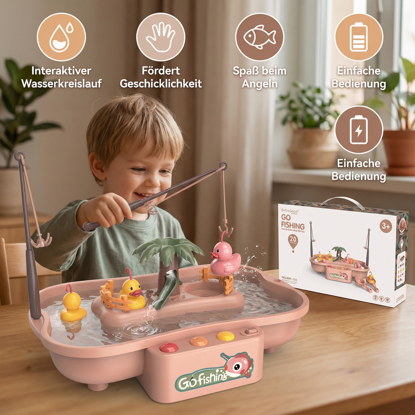 Interaktives Angelspiel für Kinder – Wasserspielzeug Set für gemeinsamen Spielspaß