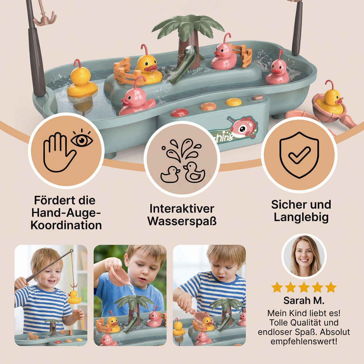 Interaktives Angelspiel für Kinder – Wasserspielzeug Set für gemeinsamen Spielspaß