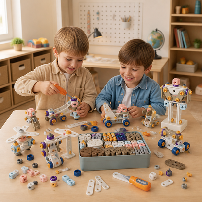 DIY-Werkzeugset für Kinder mit elektrischem Bohrer – MINT-Bauset