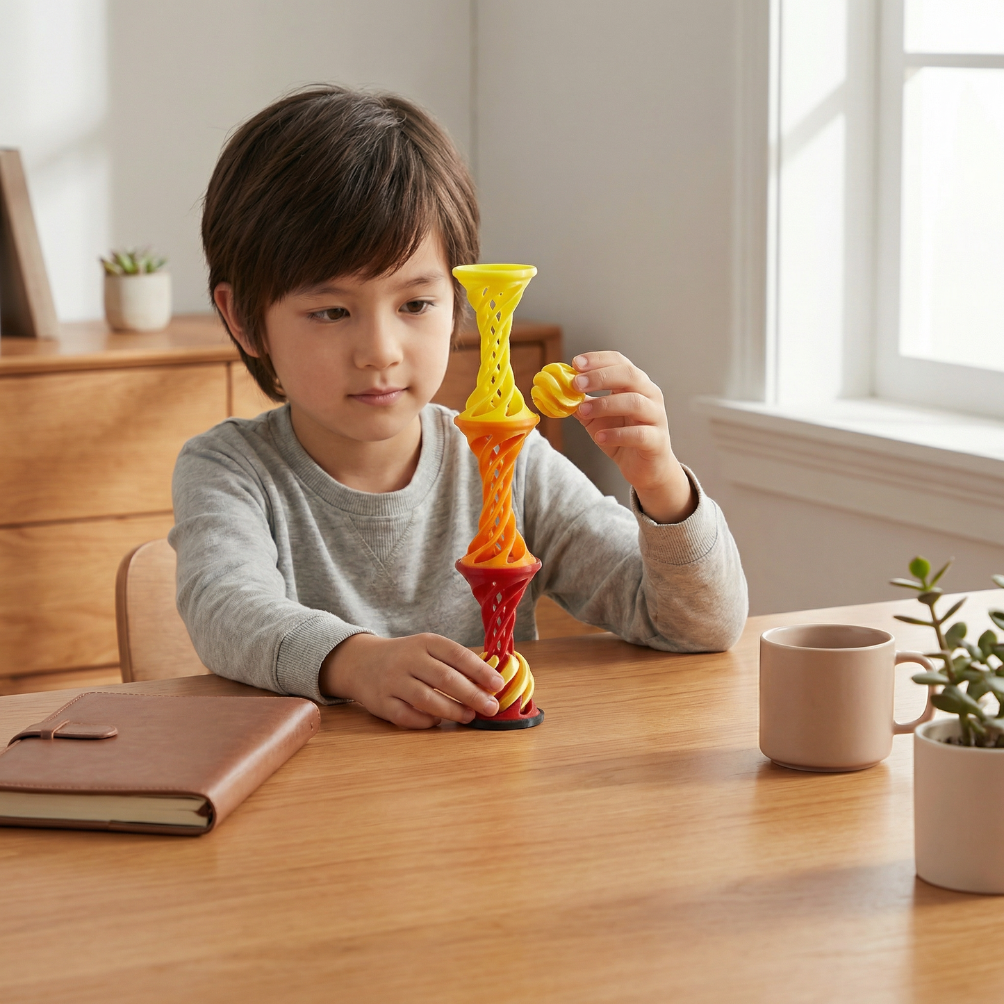 3D Spiral Fidget Toy – Driiwbare Anti-Stress Schreibtischspielzüg