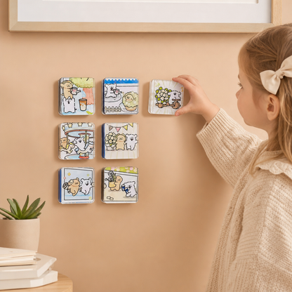 Klare magnetische Acryl-Fotorahmen mit selbstklebender Rückseite 5er Set