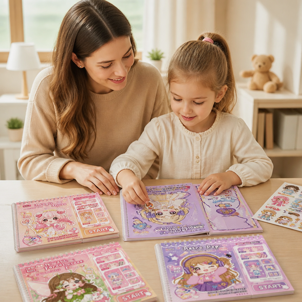 Prinzessinnen-Anzieh-Stickerbuch – Kreativer Stickerspaß für Kinder
