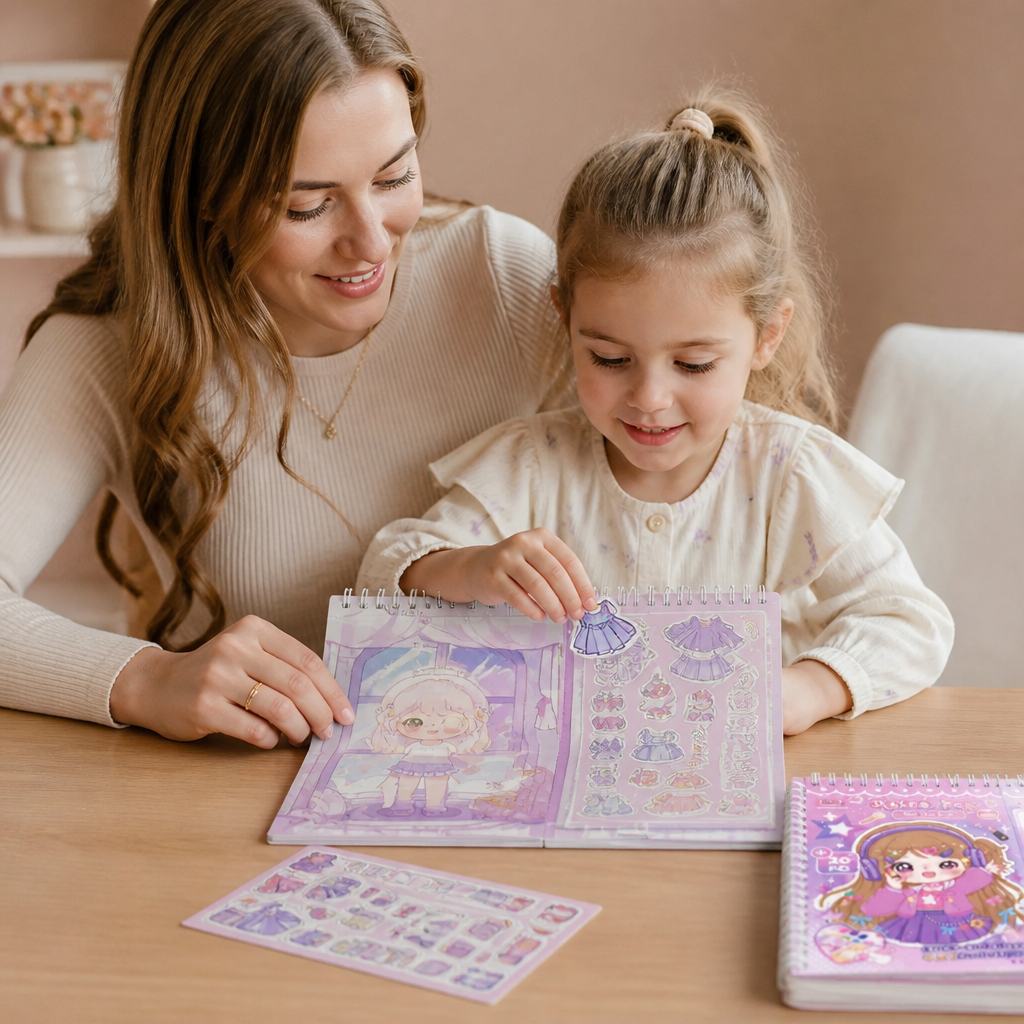 Prinzessinnen-Anzieh-Stickerbuch – Kreativer Stickerspaß für Kinder