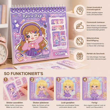 Prinzessinnen-Anzieh-Stickerbuch – Kreativer Stickerspaß für Kinder