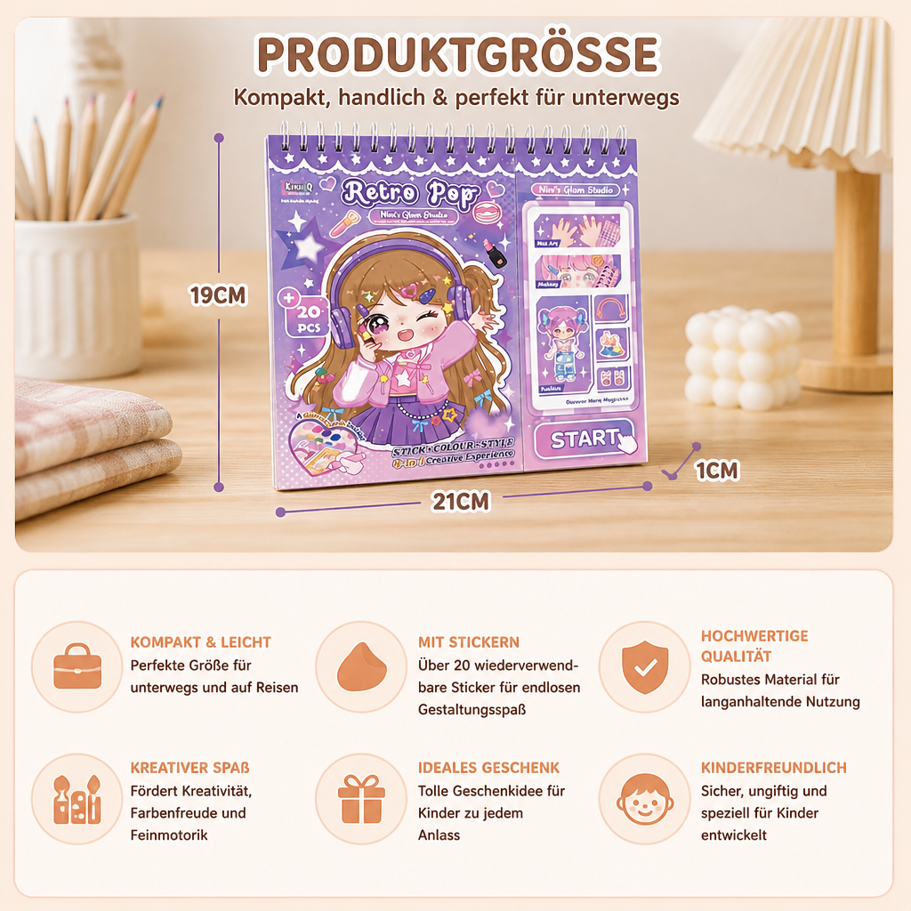 Prinzessinnen-Anzieh-Stickerbuch – Kreativer Stickerspaß für Kinder