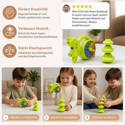 5-in-1 Gyro-Lernspielzeug – Dreh-, Balance- & Stapelspiel für Kinder