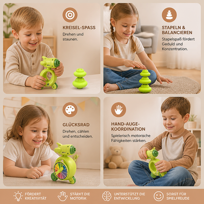 5-in-1 Gyro-Lernspielzeug – Dreh-, Balance- & Stapelspiel für Kinder