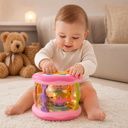 Interaktives Musikspielzeug mit Licht – Montessori-Sensorspielzeug mit beruhigenden Schlafliedern