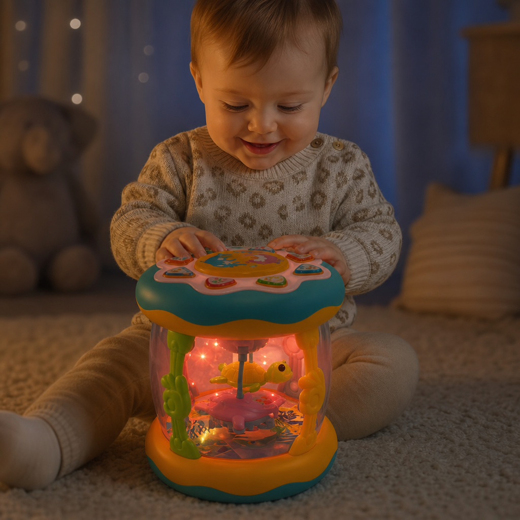 Interaktives Musikspielzeug mit Licht – Montessori-Sensorspielzeug mit beruhigenden Schlafliedern