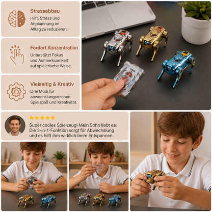 3-in-1 Mechanical Robot Dog Fidget Spinner Toy