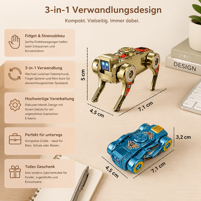 3-in-1 Mechanical Robot Dog Fidget Spinner Toy