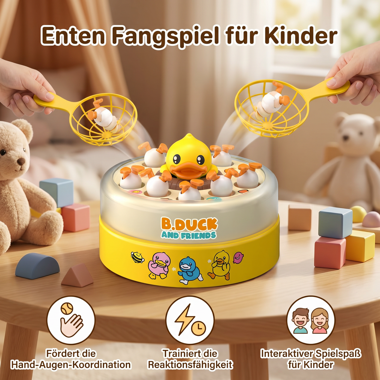 Enten Fangspiel für Kinder – Interaktives Geschicklichkeitsspiel