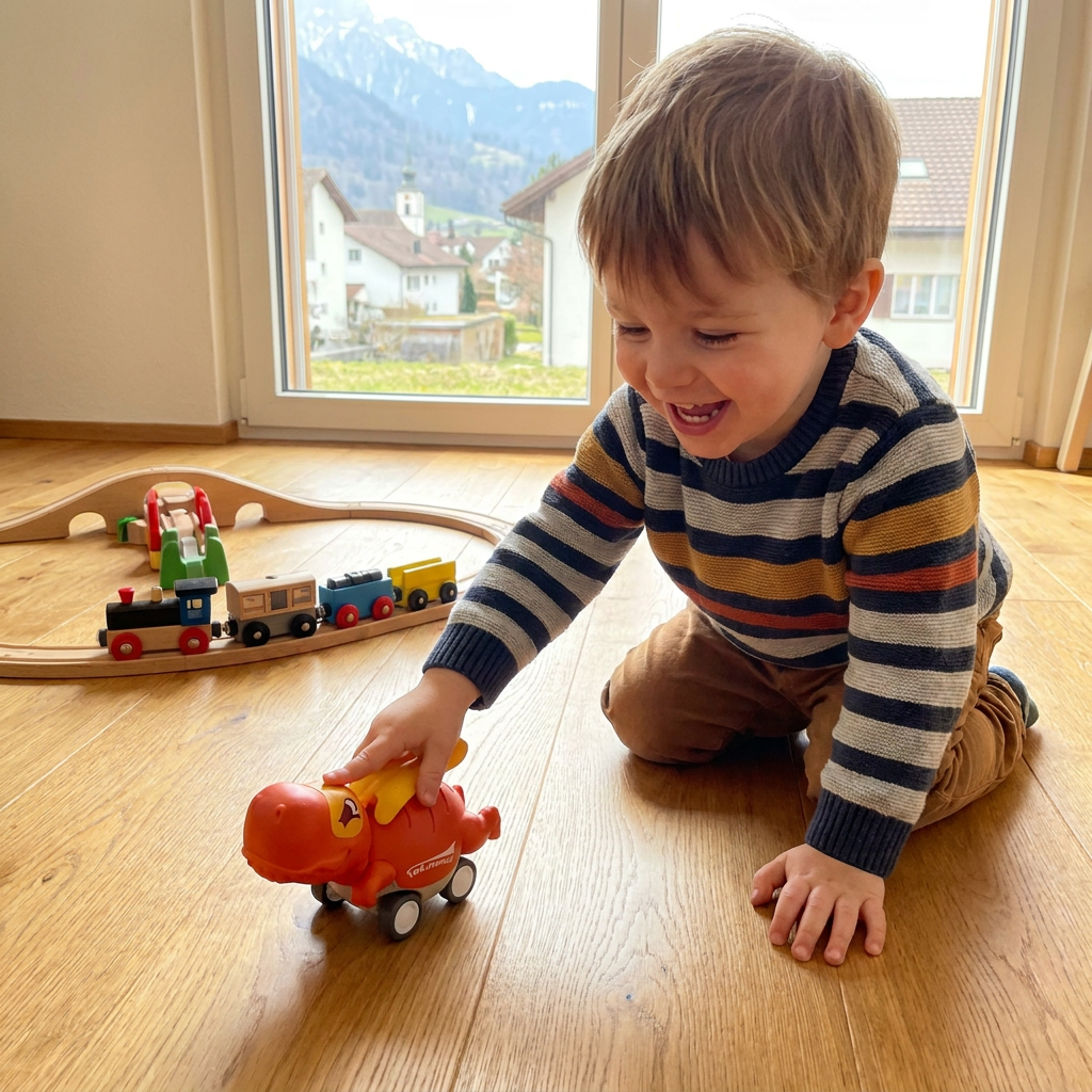 Press-&-Go-Dinoautos – Rollende Dinosaurier-Spielzeugautos für Kinder