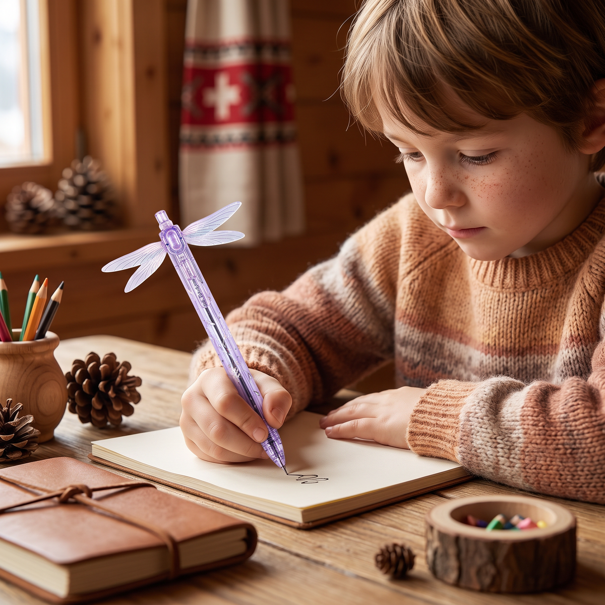 Magischer Gelstift mit Libellenflügeln
