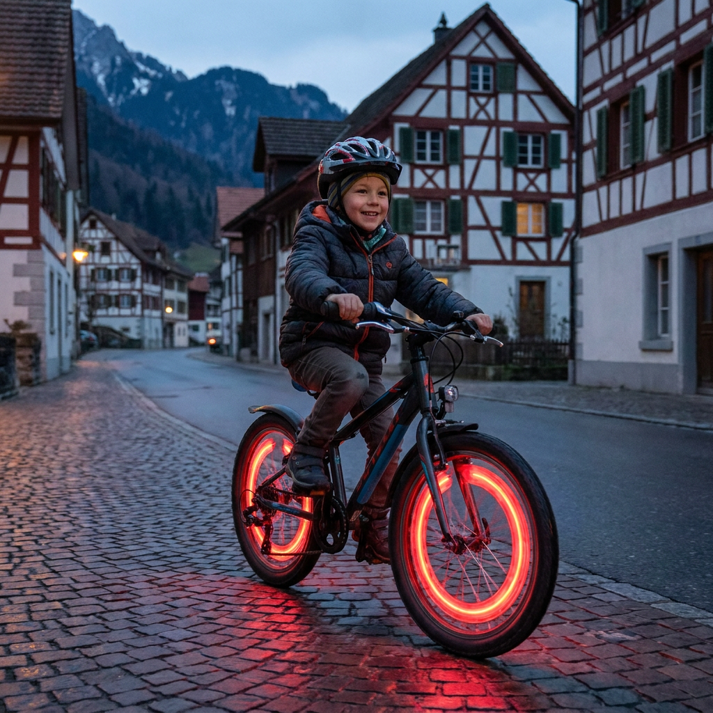 Bunte LED-Speichenlichter fürs Fahrrad