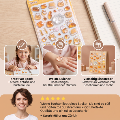 3D-Pfoten-Sticker – Niedliche weiche Puffy-Sticker für Kinder