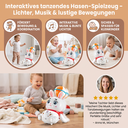 Interaktives tanzendes Hasen-Spielzeug – Lichter, Musik & lustige Bewegungen