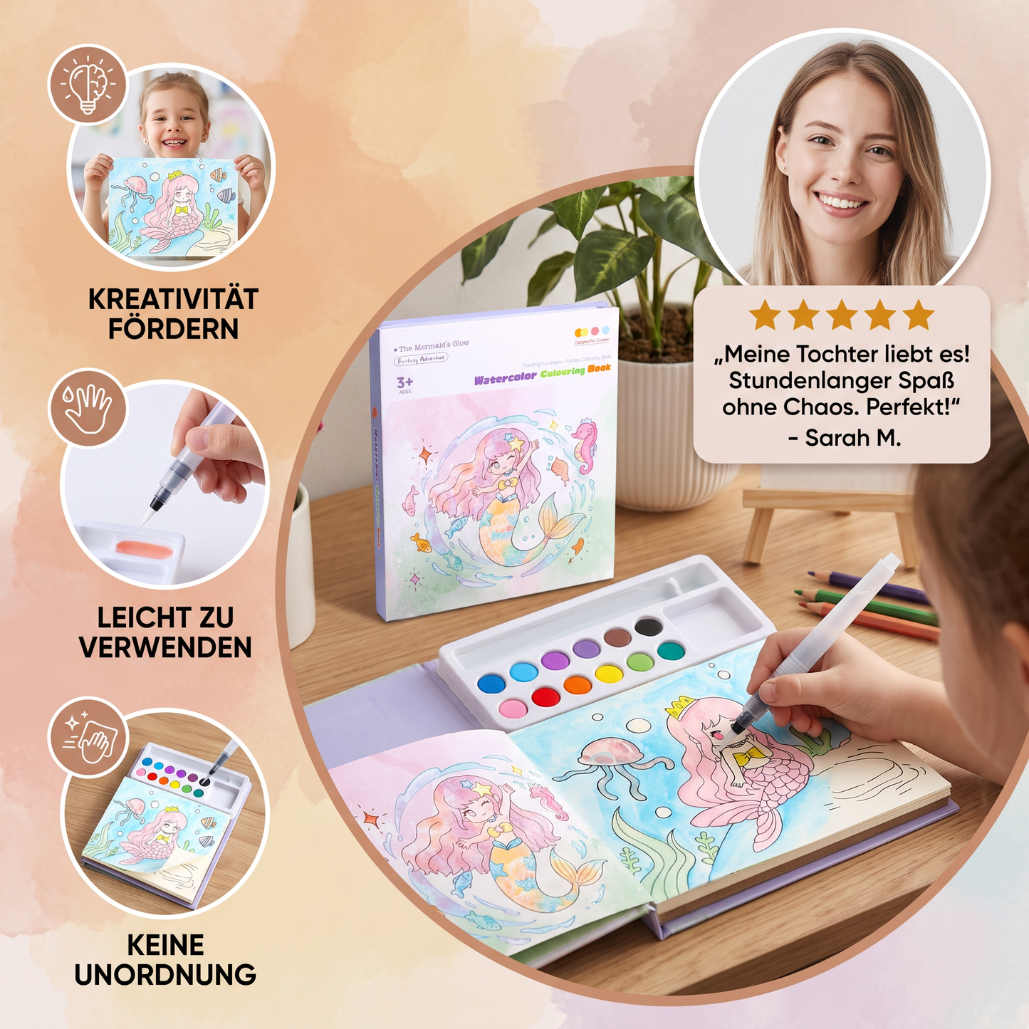 Alles-in-einem Aquarell-Malbuch