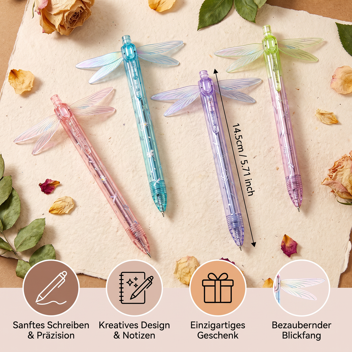 Magischer Gelstift mit Libellenflügeln