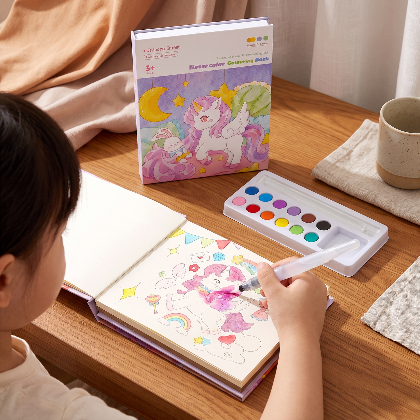 Alles-in-einem Aquarell-Malbuch