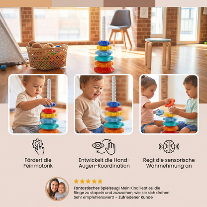 Regenbogen Dreh- und Farbturm Spielzeug