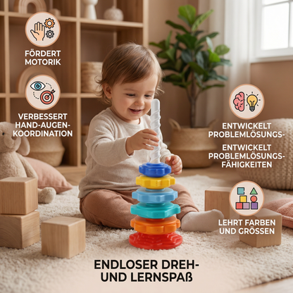 Regenbogen Dreh- und Farbturm Spielzeug
