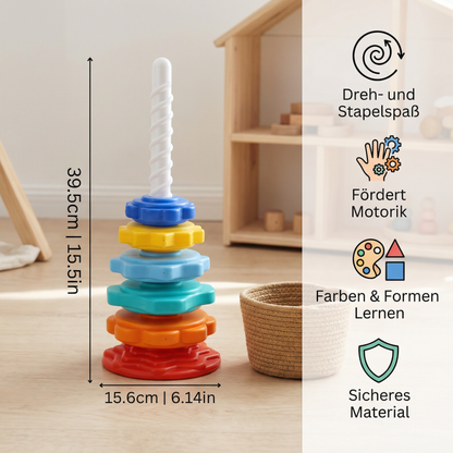 Regenbogen Dreh- und Farbturm Spielzeug