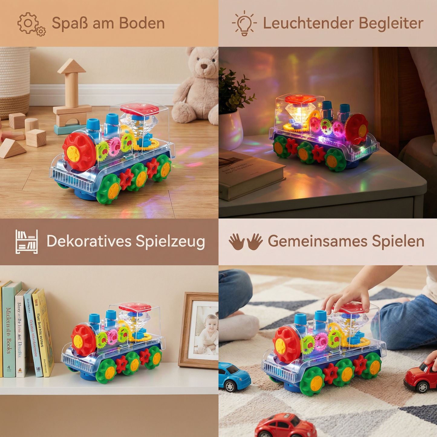 Tanzende und Leuchtende Musik Dampflokomotive