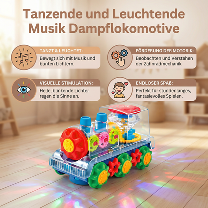 Tanzende und Leuchtende Musik Dampflokomotive