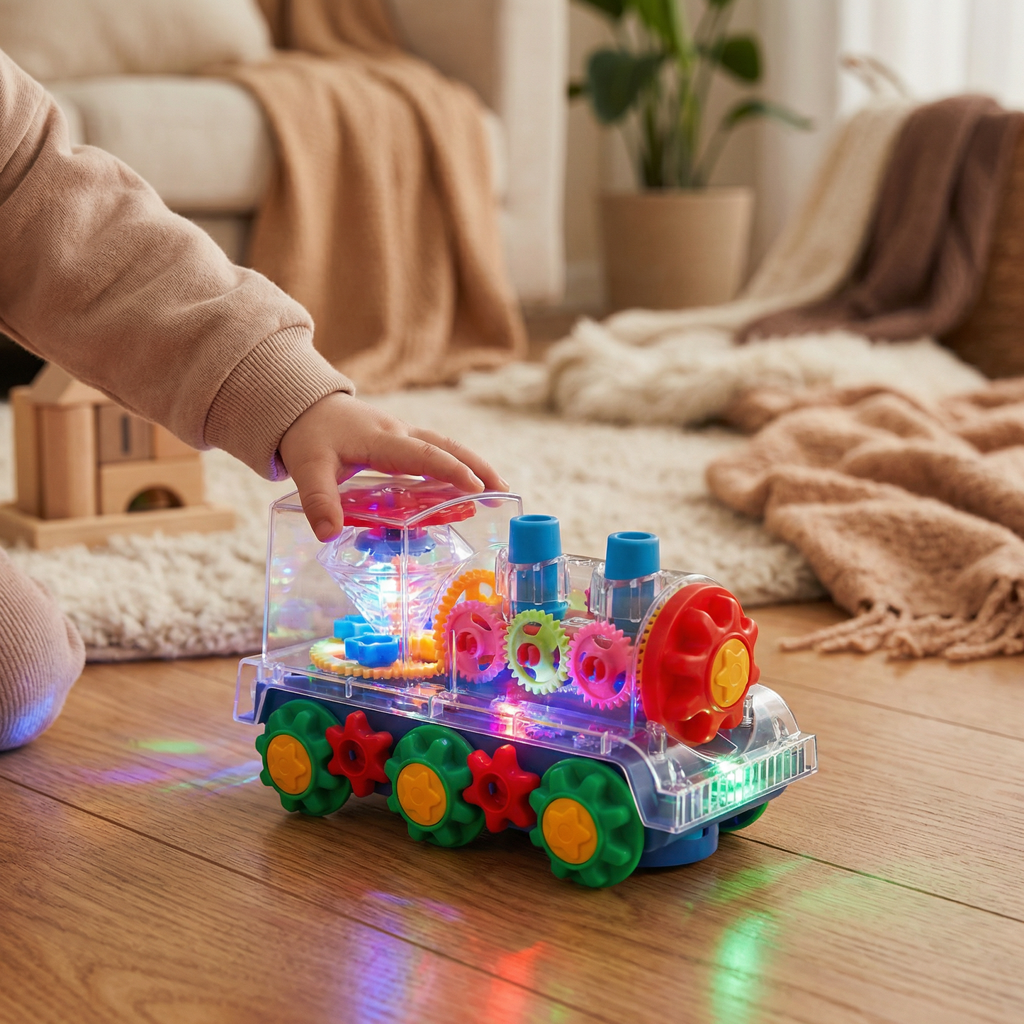 Tanzende und Leuchtende Musik Dampflokomotive