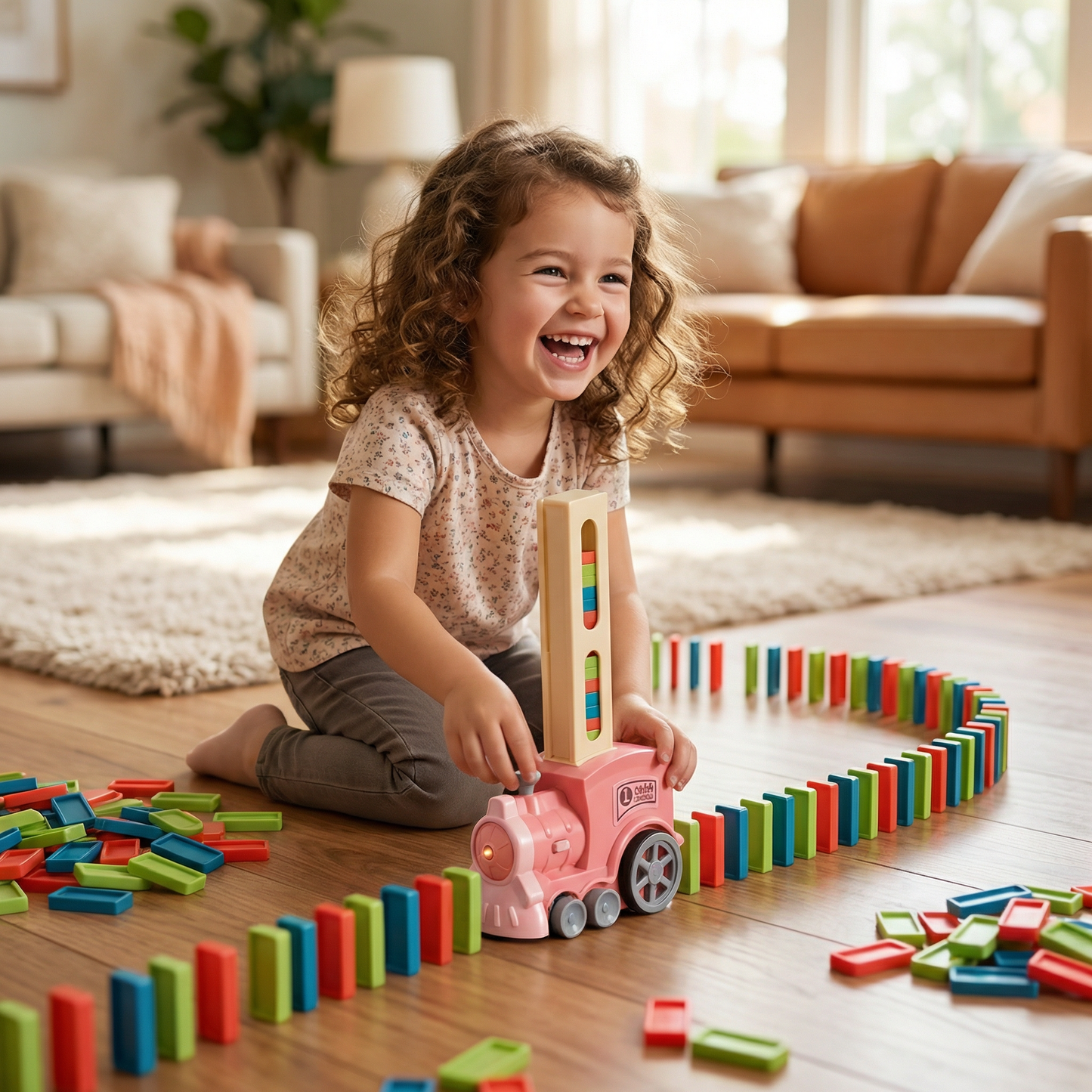 Domino-Zugspielzeug für Kinder