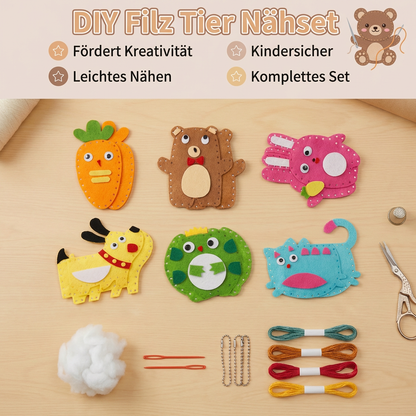 Sicheres Filz Tier Set Zum Selber Nähen