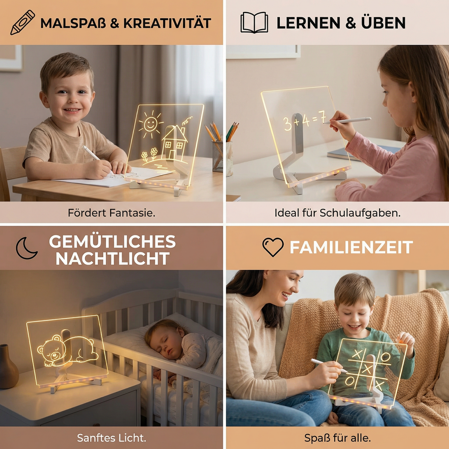 Leuchtendes LED Zeichenbrett für Kinder