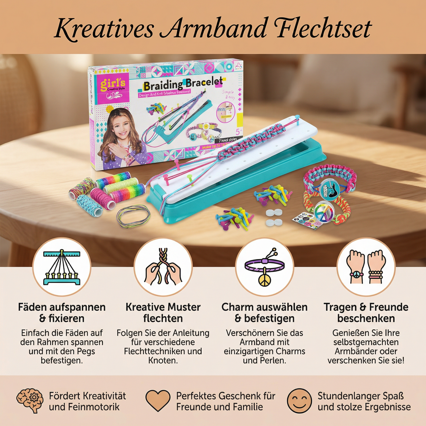 Kreatives Armband Flechtset