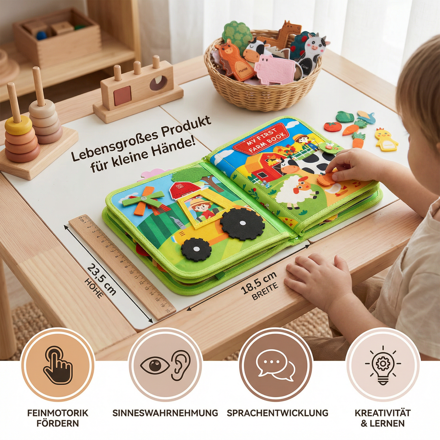 Pädagogisches Montessori Farm Geschichten Buch