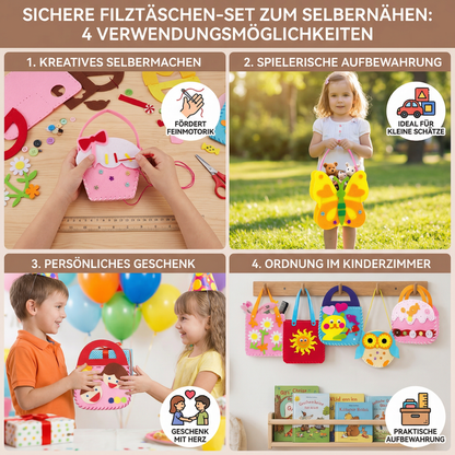 Sicheres Filz Täschen Set zum selber Nähen