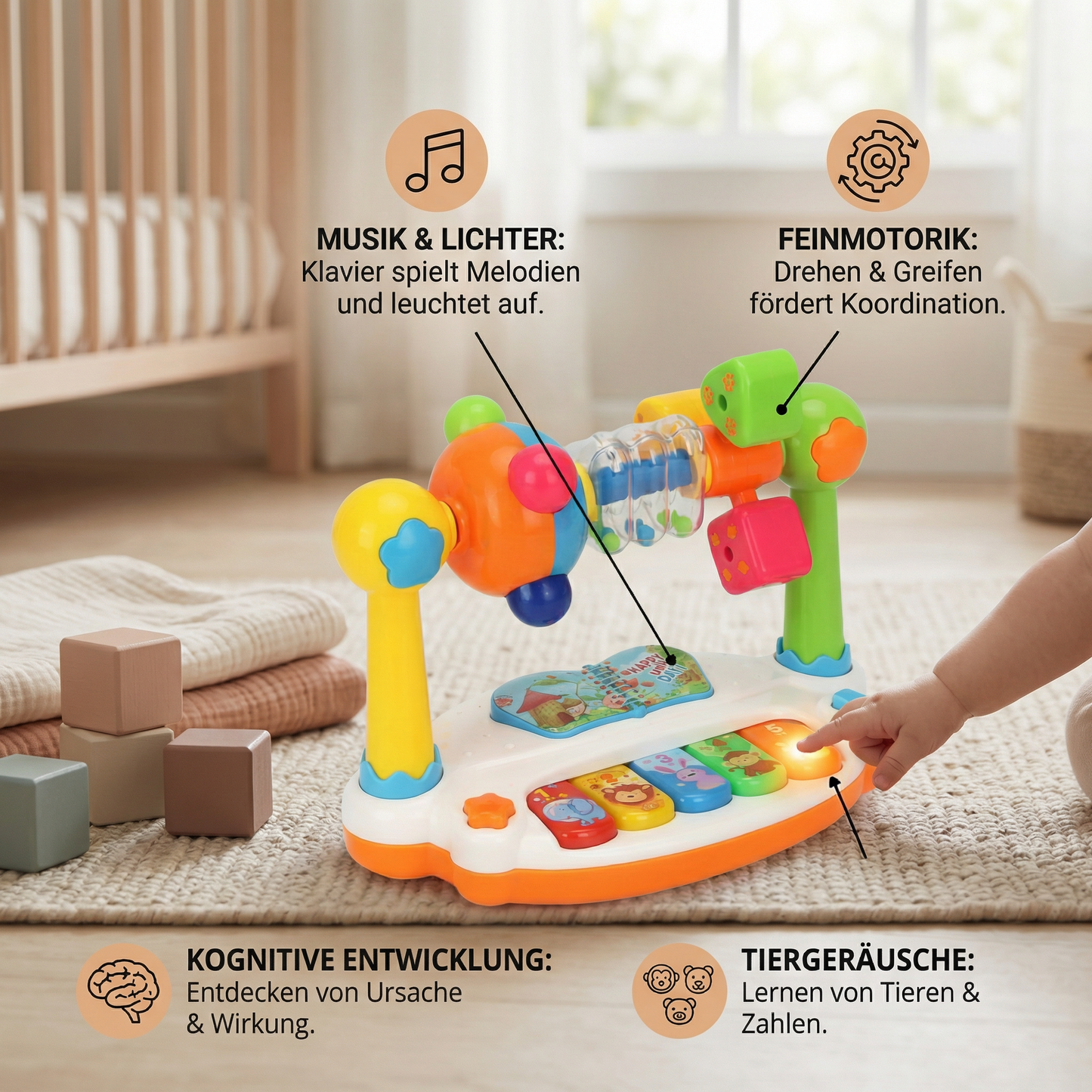 Musikalisches 5in1 Lernspielzeug für Babys