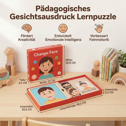 Pädagogisches Gesichtsausdruck Lern Puzzle für Kinder