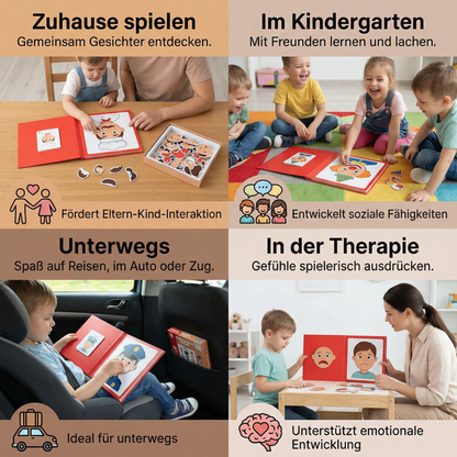 Pädagogisches Gesichtsausdruck Lern Puzzle für Kinder