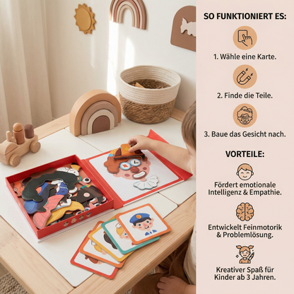Pädagogisches Gesichtsausdruck Lern Puzzle für Kinder