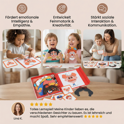 Pädagogisches Gesichtsausdruck Lern Puzzle für Kinder