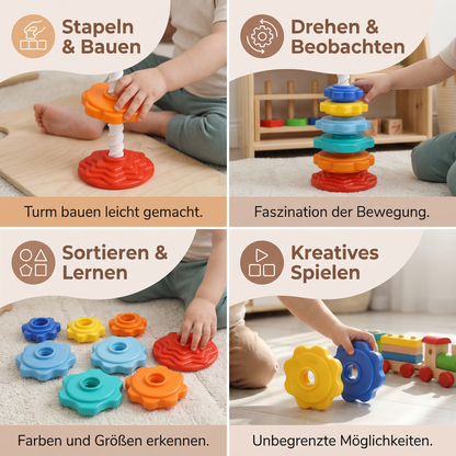 Regenbogen Dreh- und Farbturm Spielzeug