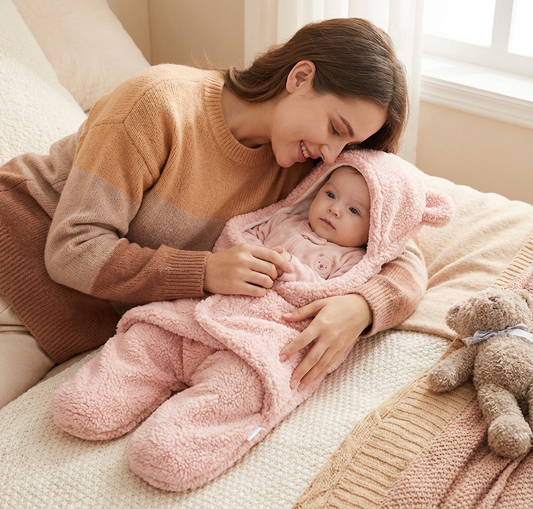 Baby Decke und Schlafanzug im Bärendesign