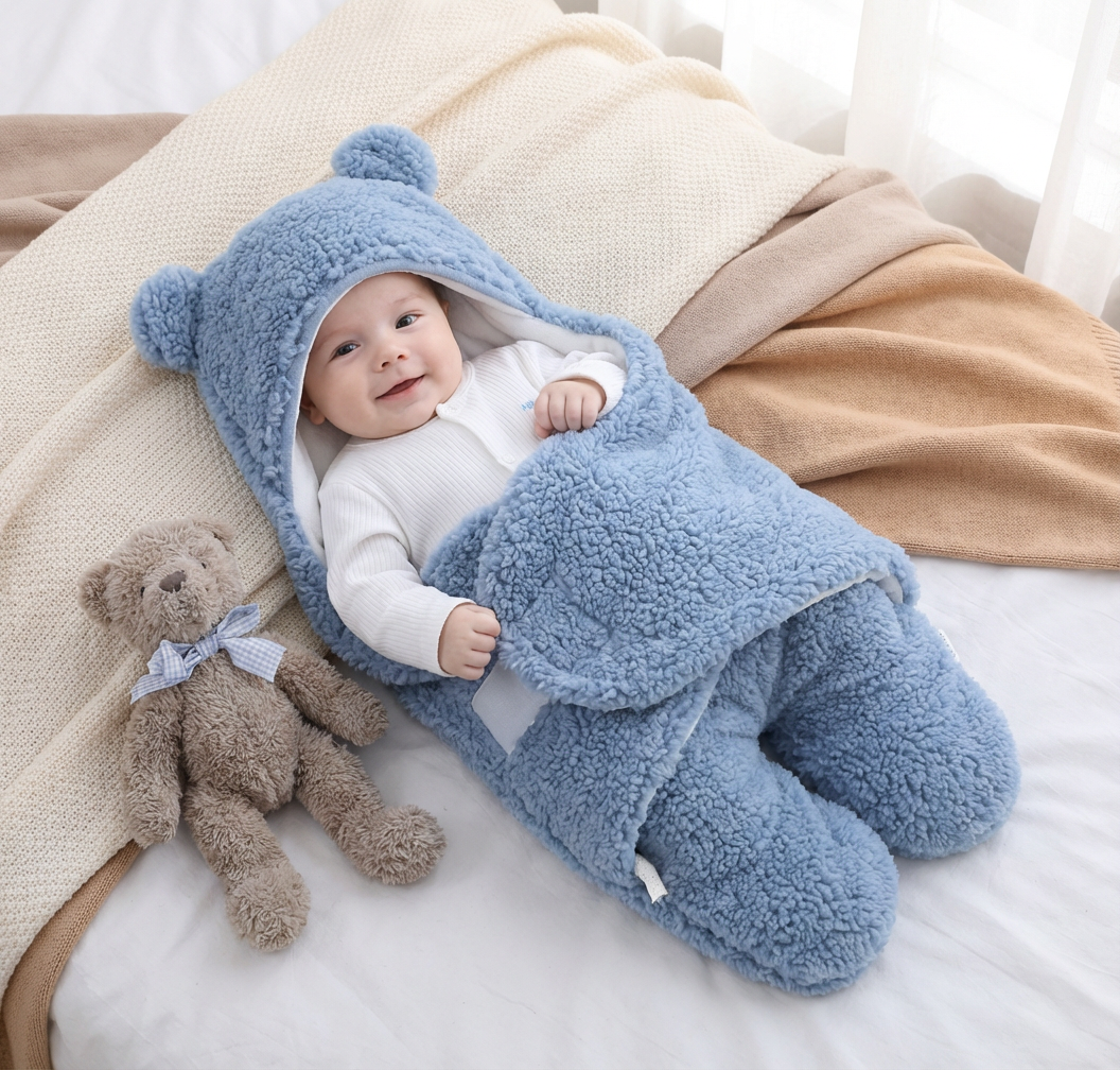 Baby Decke und Schlafanzug im Bärendesign