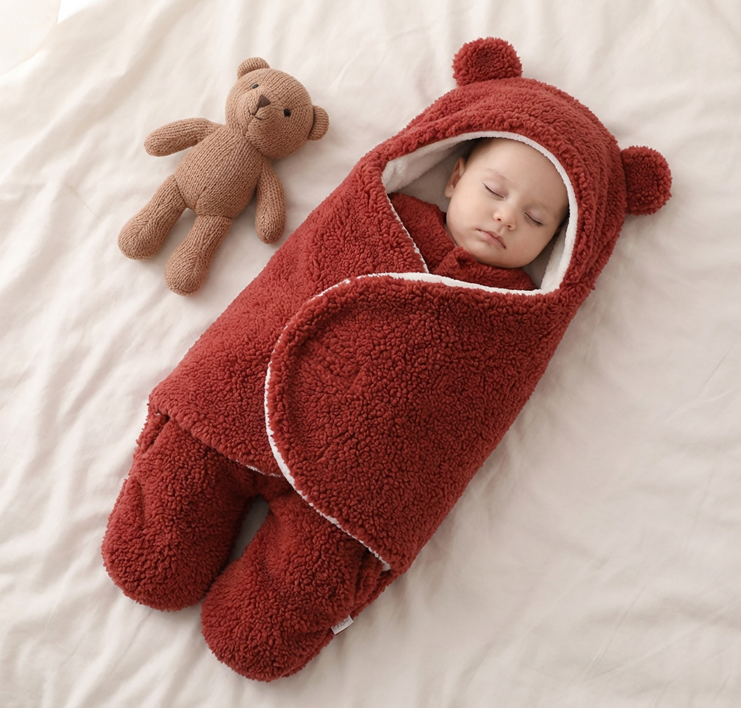 Baby Decke und Schlafanzug im Bärendesign