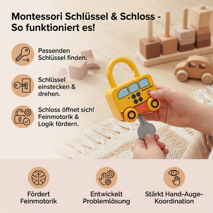 Montessori Schlüssel Schloß - Muster und Farben Spielzeug