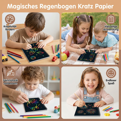 Magisches Regenbogen Kratz Papier