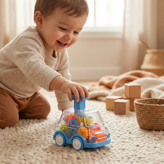 Drück und Los - Zahnrad Spielautos