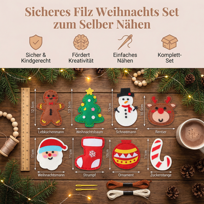 Sicheres Filz Weihnachts Set zum Selber Nähen