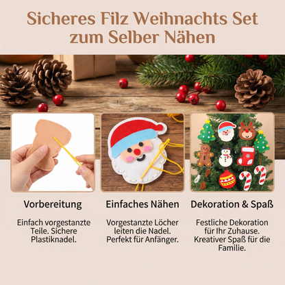Sicheres Filz Weihnachts Set zum Selber Nähen